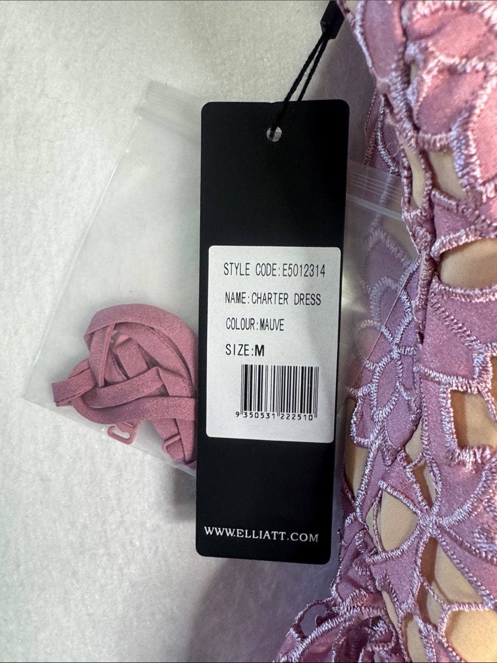 Elliatt Charter Strapless Dress in Mauve, Size Medium - Picture 11 of 15
